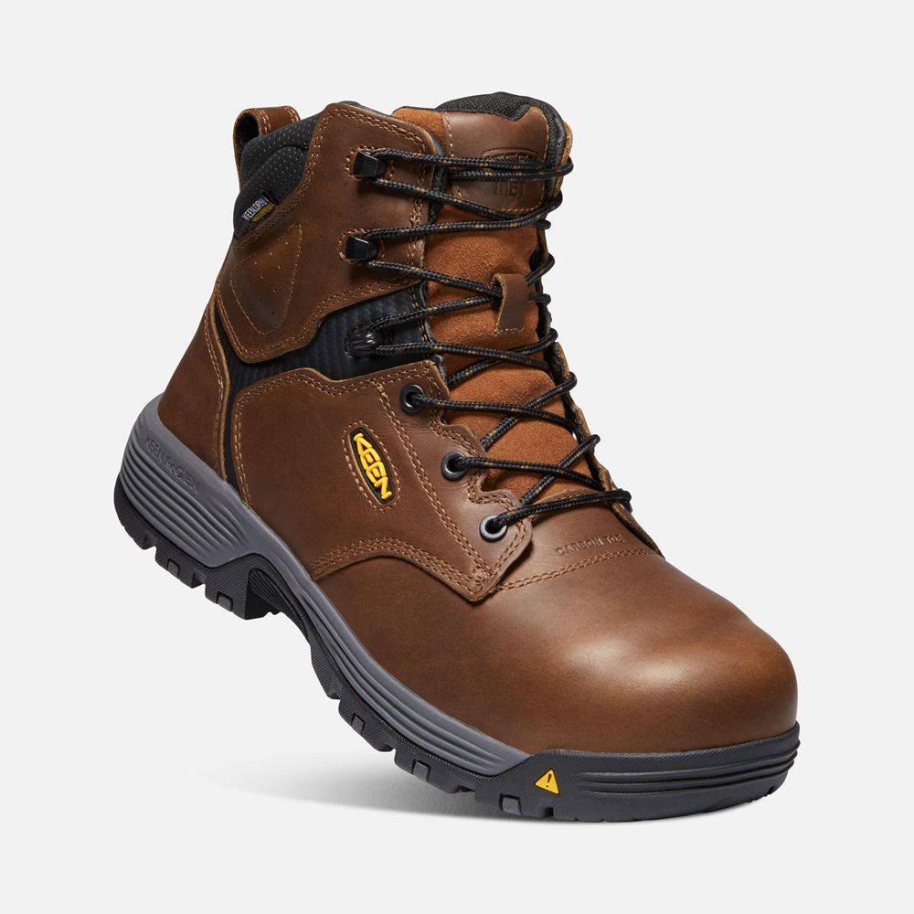 Cizme Keen Romania Barbati Maro Chicago 6\" Internal Met Waterproof (Carbon-Fiber Toe) 8170-LIPBX